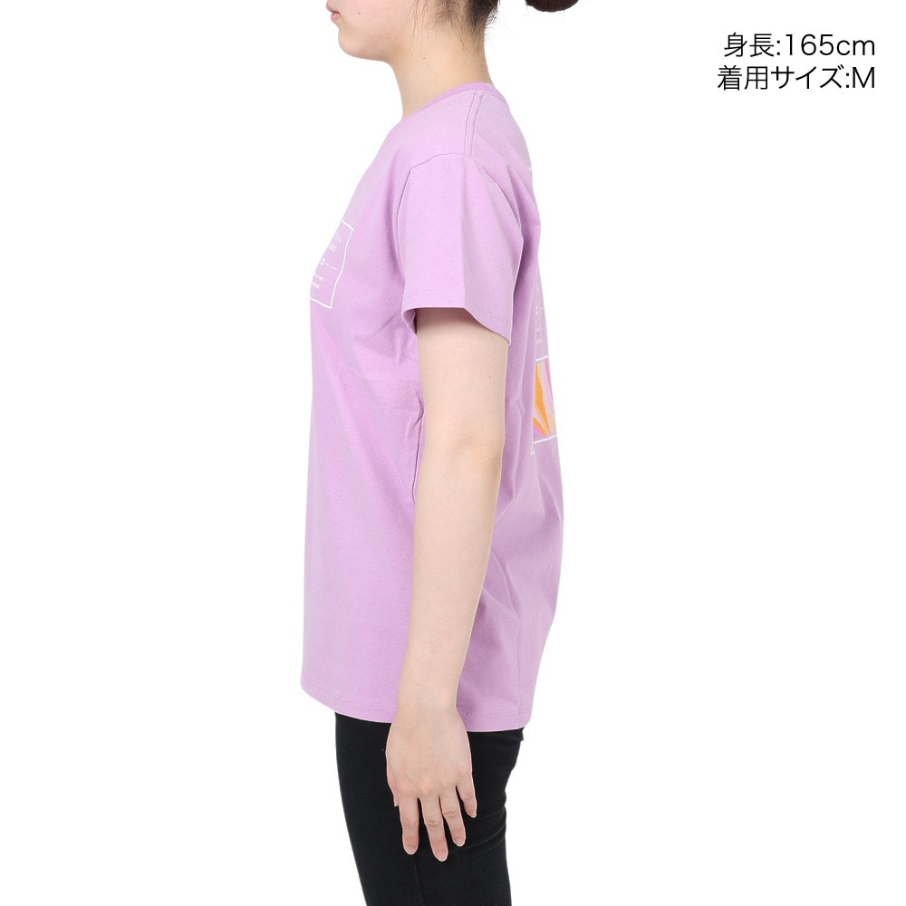 ビラボン（BILLABONG）（レディース）LARGE SQUARE PATTEN LOGO Tシャツ BD013201 PGR0