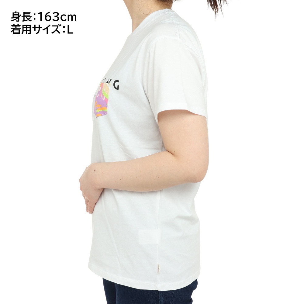 ビラボン（BILLABONG）（レディース）Tシャツ レディース パターン ロゴポケット BD013203 WHT