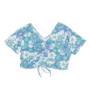 (レディース)半袖シャツレディース TVINTAGE FLOWER クロップド トップ RDK232023 BLU