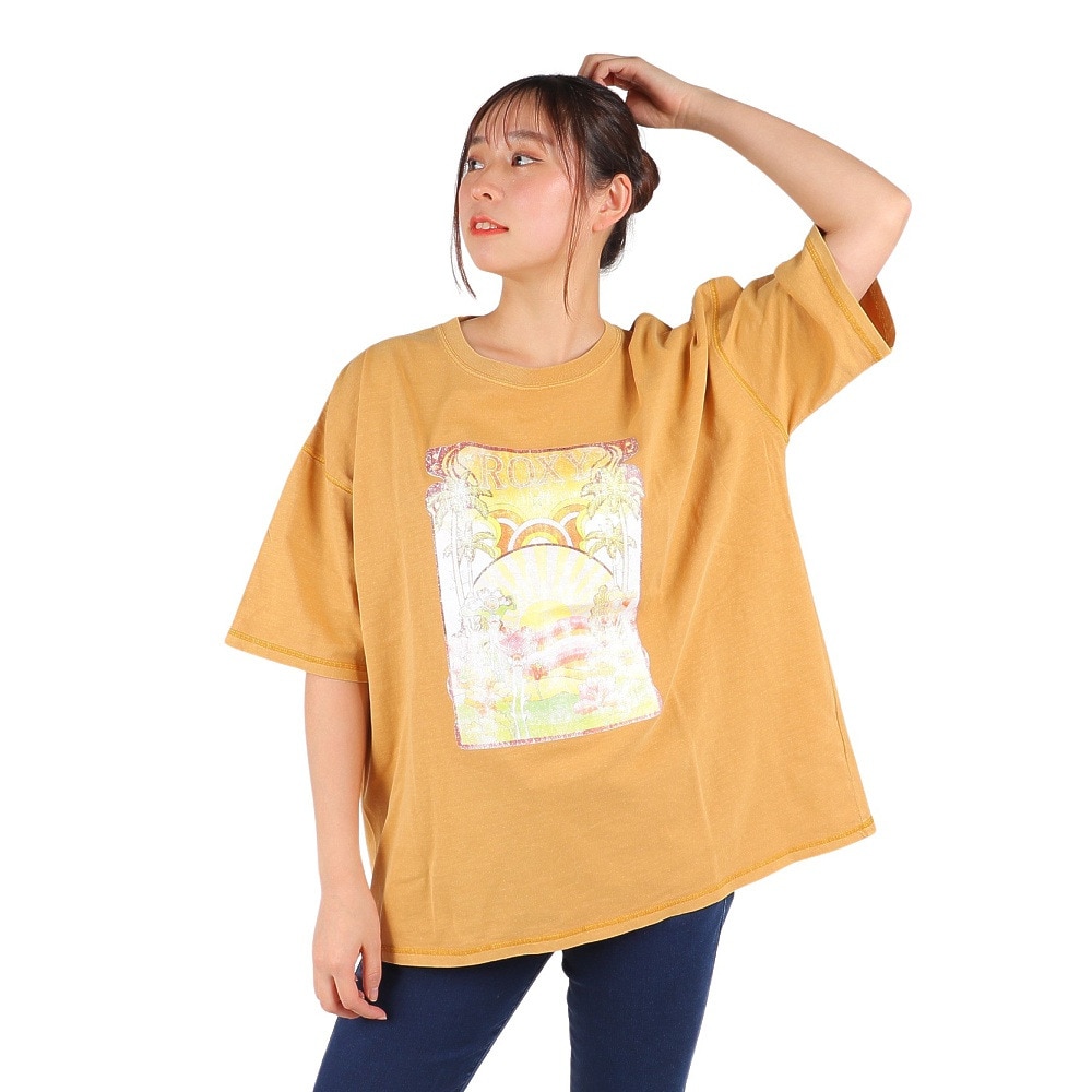 ロキシー（ROXY）（レディース）半袖Tシャツ レディース INTO THE LIGHT ドロップショルダー RST232028 MUS