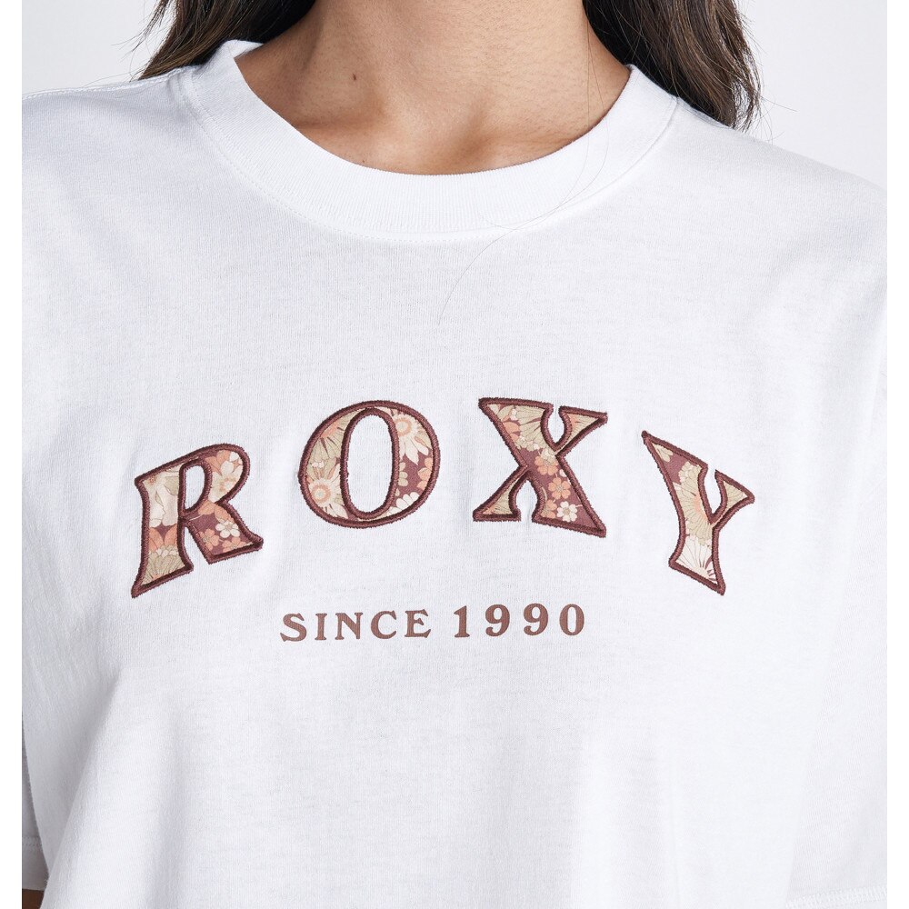 ロキシー（ROXY）（レディース）半袖Tシャツ レディース VINTAGE FLOWER LOGO Tシャツ RST232033 WHT