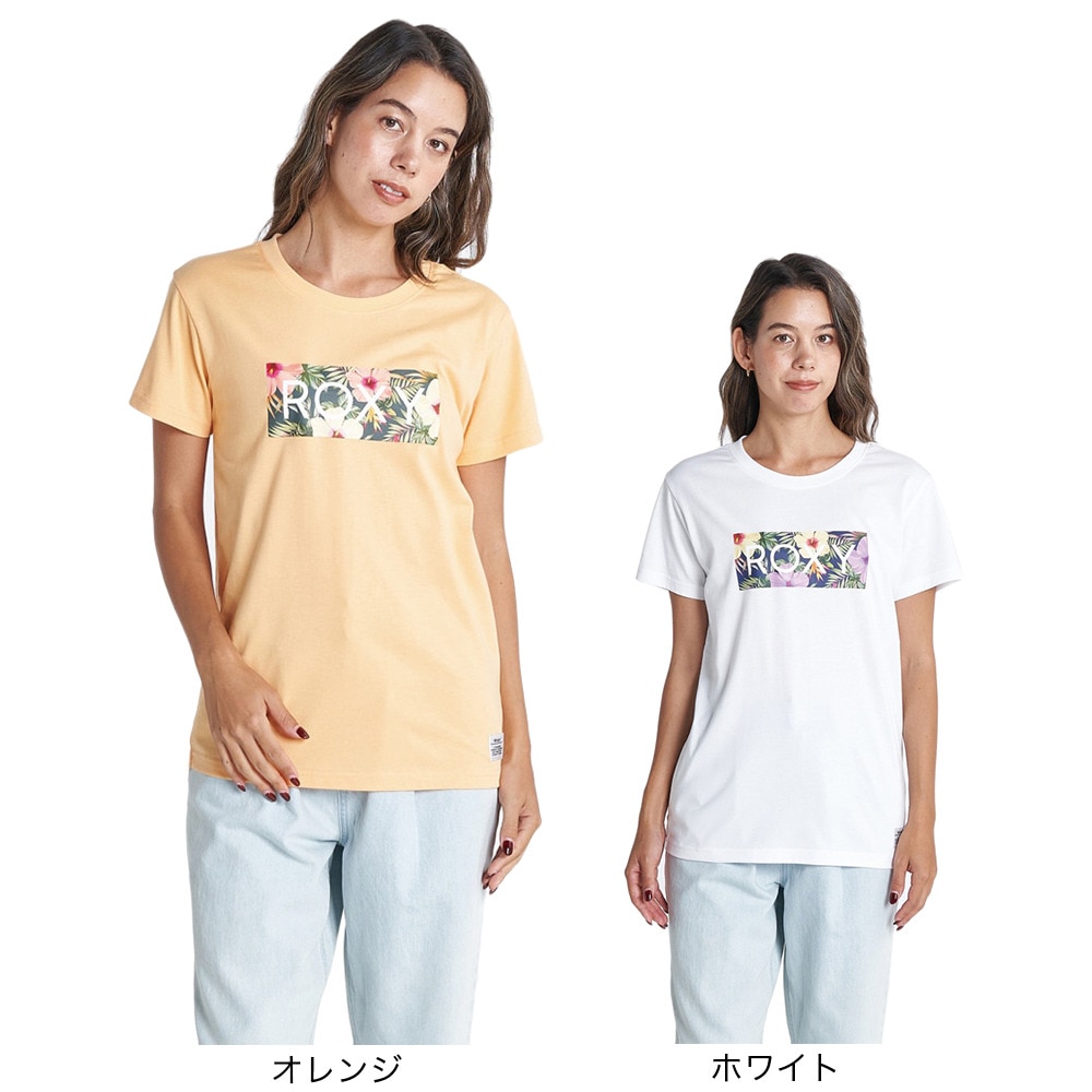 ロキシー（ROXY）（レディース）半袖Tシャツ レディース FIREWORK BOX LOGO Tシャツ RST232034 WHT