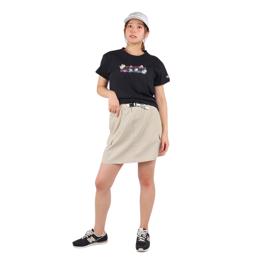 スライド（SLYDE）（レディース）半袖Tシャツ レディース フラワーロゴ SL2023SSL-APP004BLK