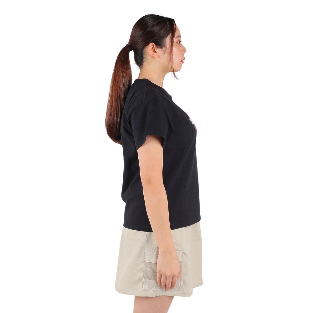 スライド（SLYDE）（レディース）半袖Tシャツ レディース フラワーロゴ SL2023SSL-APP004BLK