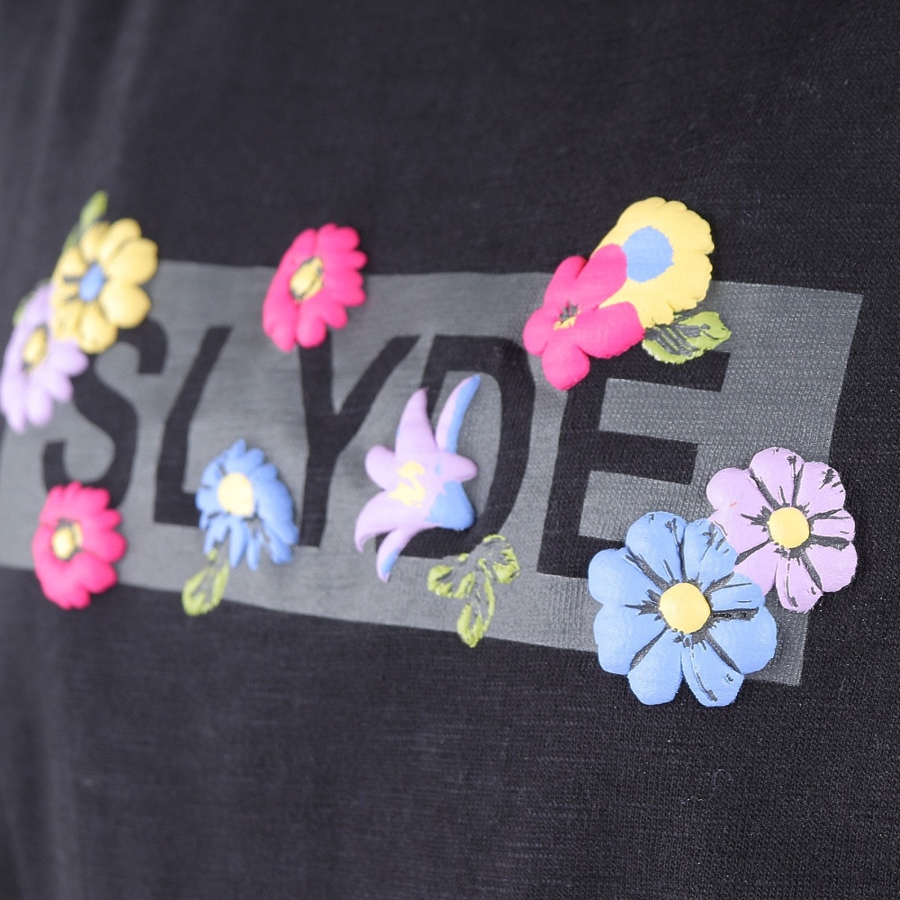 スライド（SLYDE）（レディース）半袖Tシャツ レディース フラワーロゴ SL2023SSL-APP004BLK