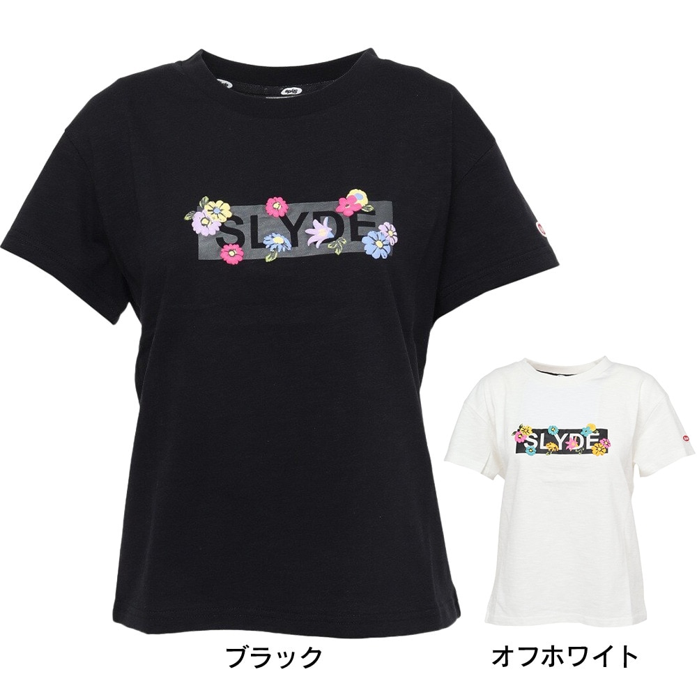 スライド（SLYDE）（レディース）半袖Tシャツ レディース フラワーロゴ SL2023SSL-APP004WHT