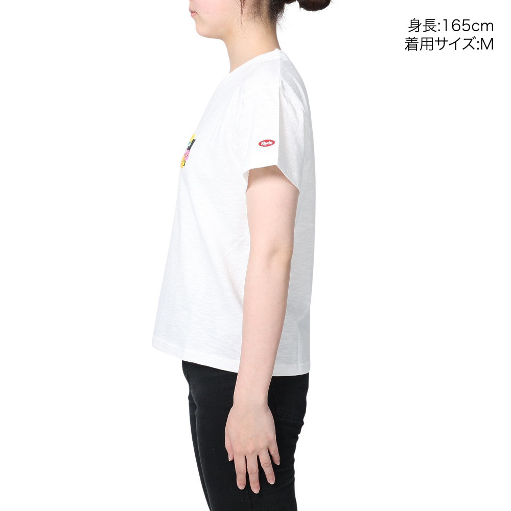 スライド（SLYDE）（レディース）半袖Tシャツ レディース フラワーロゴ SL2023SSL-APP004WHT