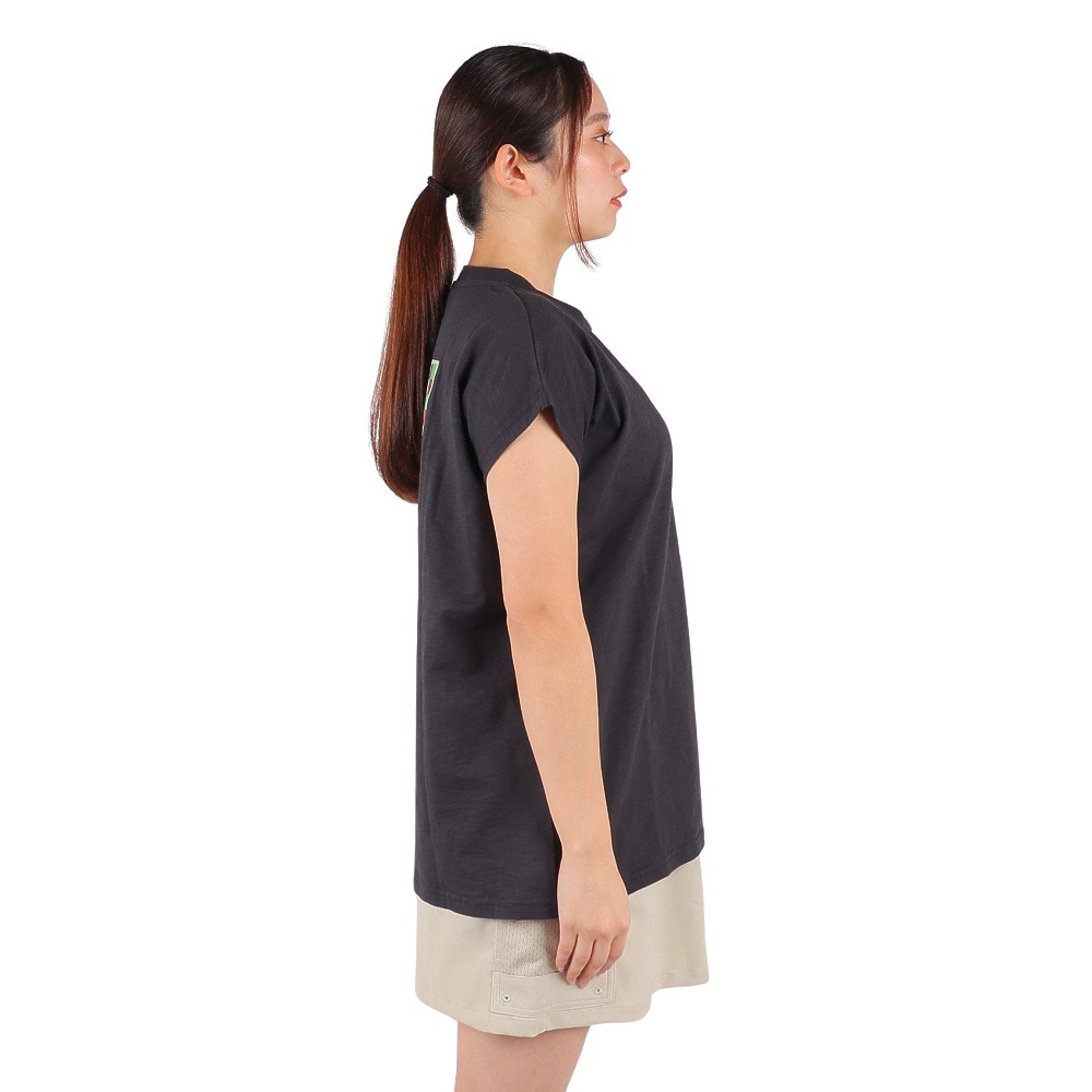 スライド（SLYDE）（レディース）半袖Tシャツ レディース バックプリントチュニック SL2023SSL-APP005BLK
