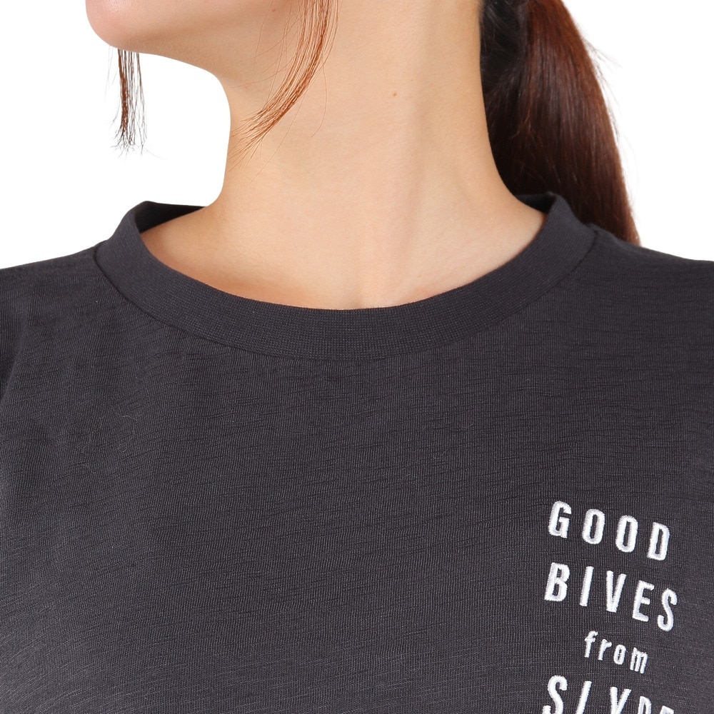 スライド（SLYDE）（レディース）半袖Tシャツ レディース バックプリントチュニック SL2023SSL-APP005BLK