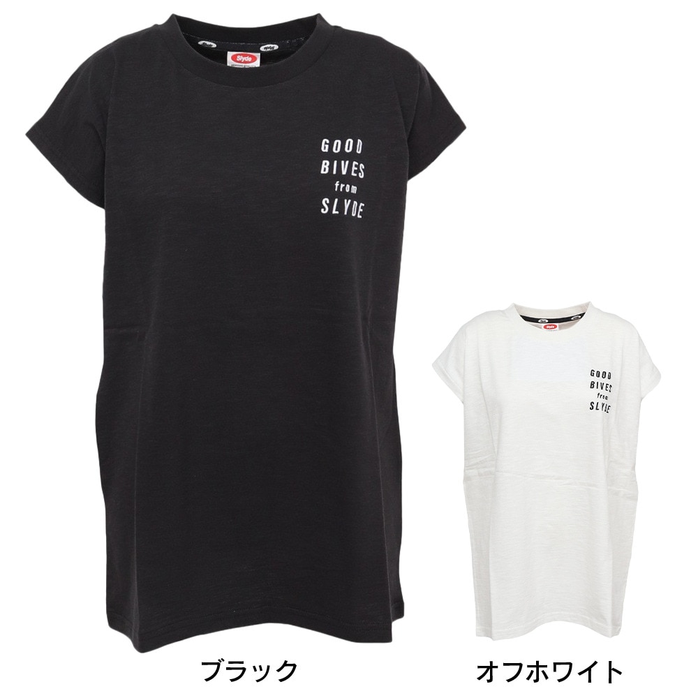 スライド（SLYDE）（レディース）半袖Tシャツ レディース バックプリント チュニック SL2023SSL-APP005WHT