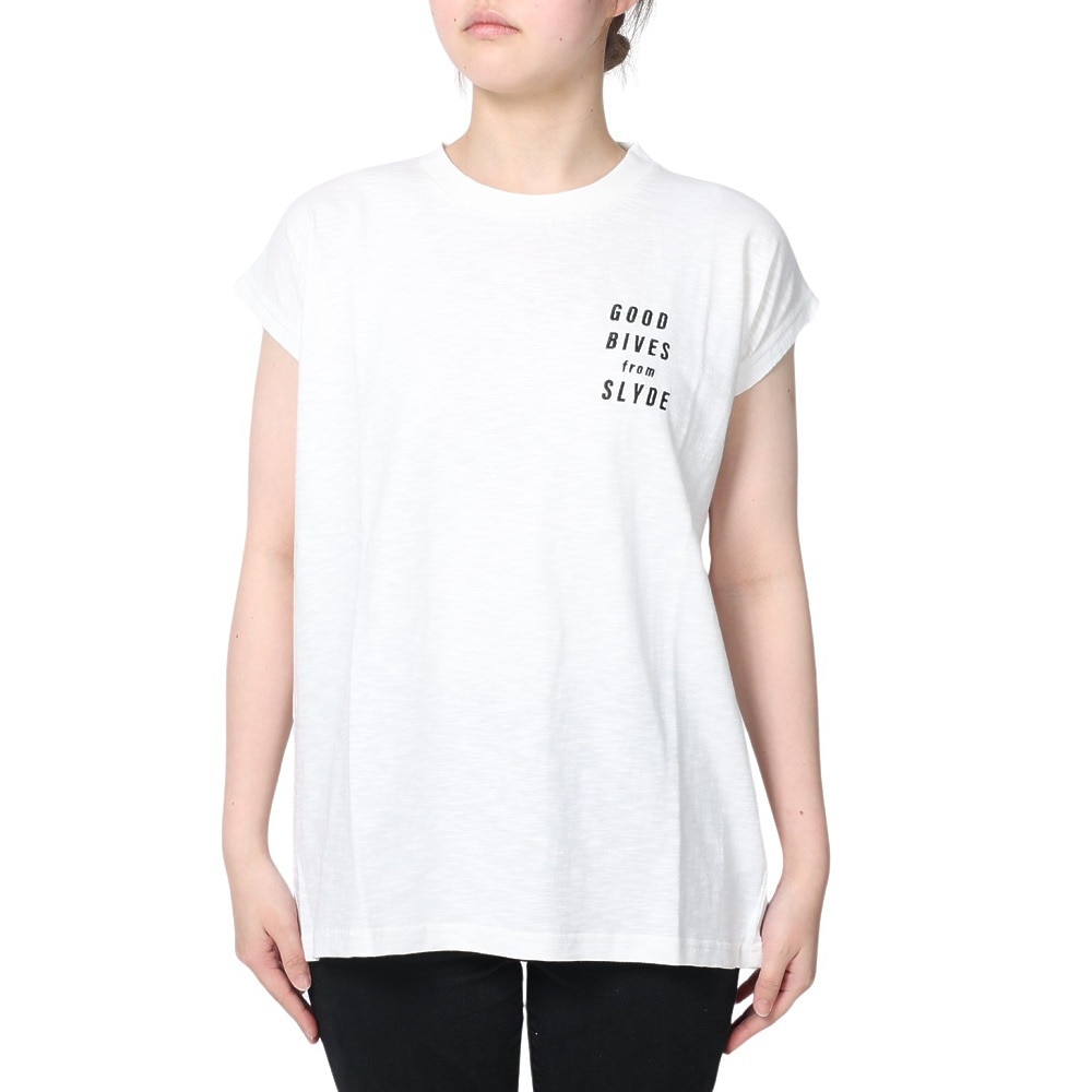 スライド（SLYDE）（レディース）半袖Tシャツ レディース バックプリント チュニック SL2023SSL-APP005WHT