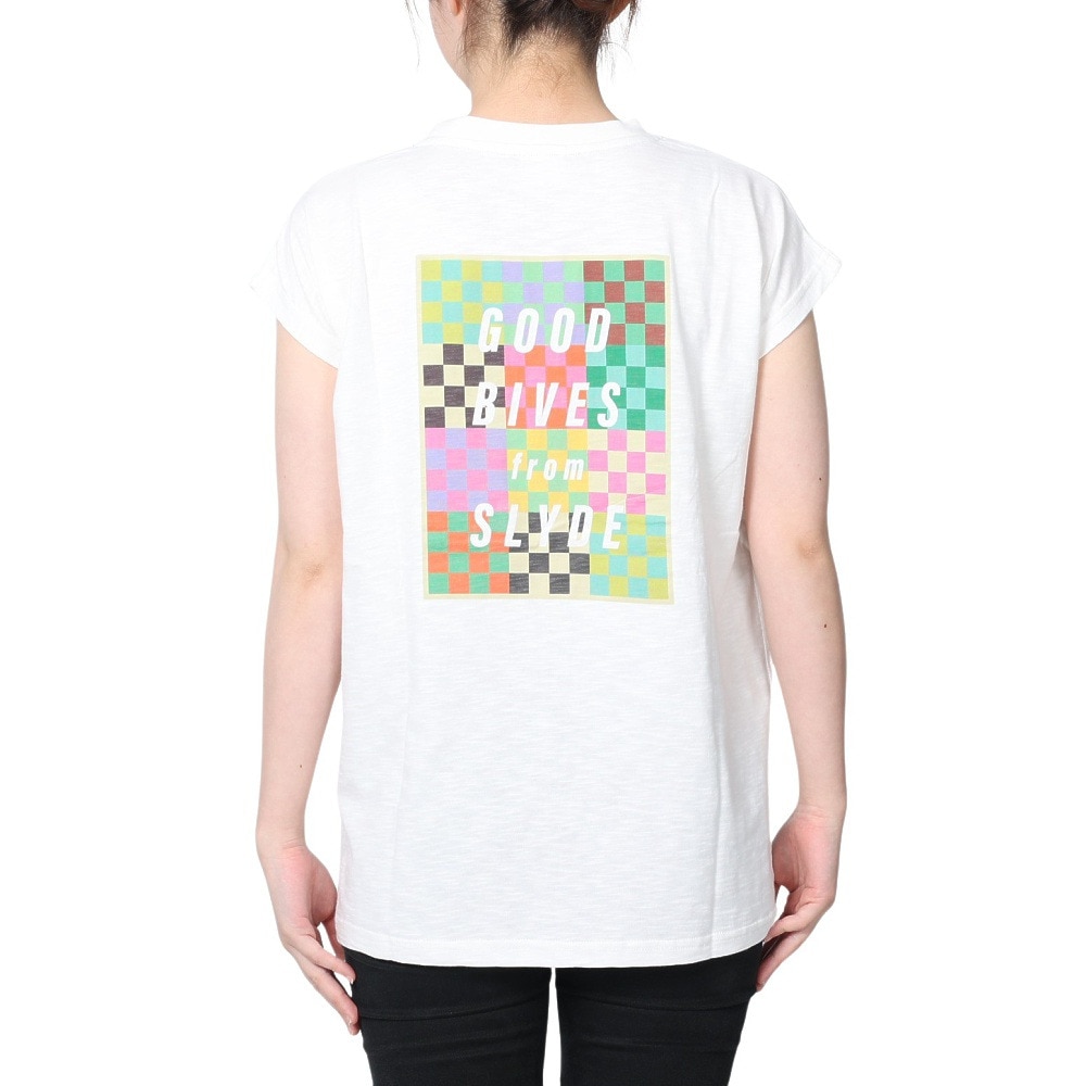 スライド（SLYDE）（レディース）半袖Tシャツ レディース バックプリント チュニック SL2023SSL-APP005WHT