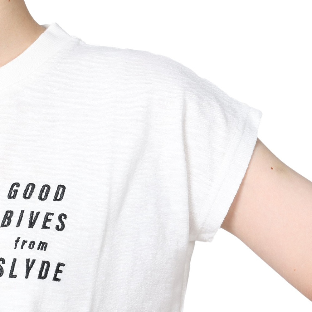 スライド（SLYDE）（レディース）半袖Tシャツ レディース バックプリント チュニック SL2023SSL-APP005WHT