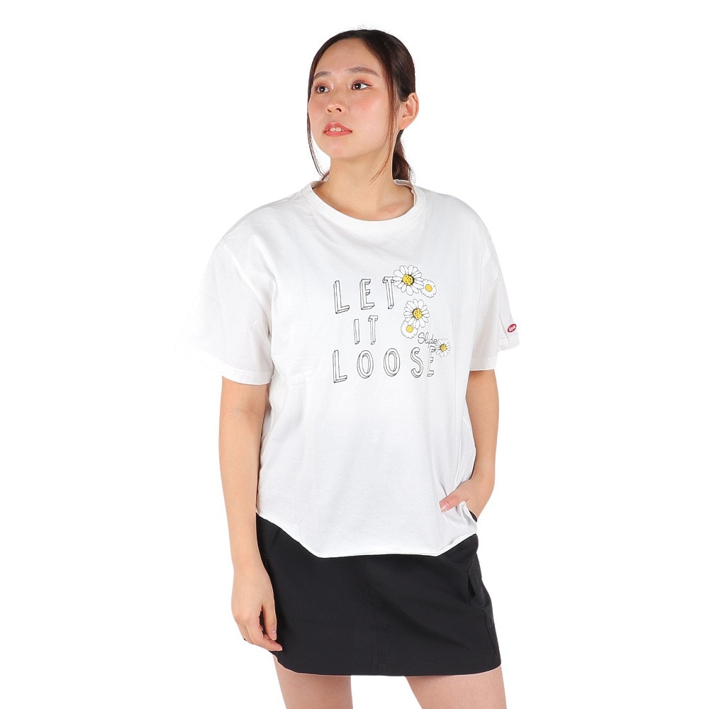 スライド（SLYDE）（レディース）半袖Tシャツ レディース SKATER プリント  SL2023SSL-APP007WHT