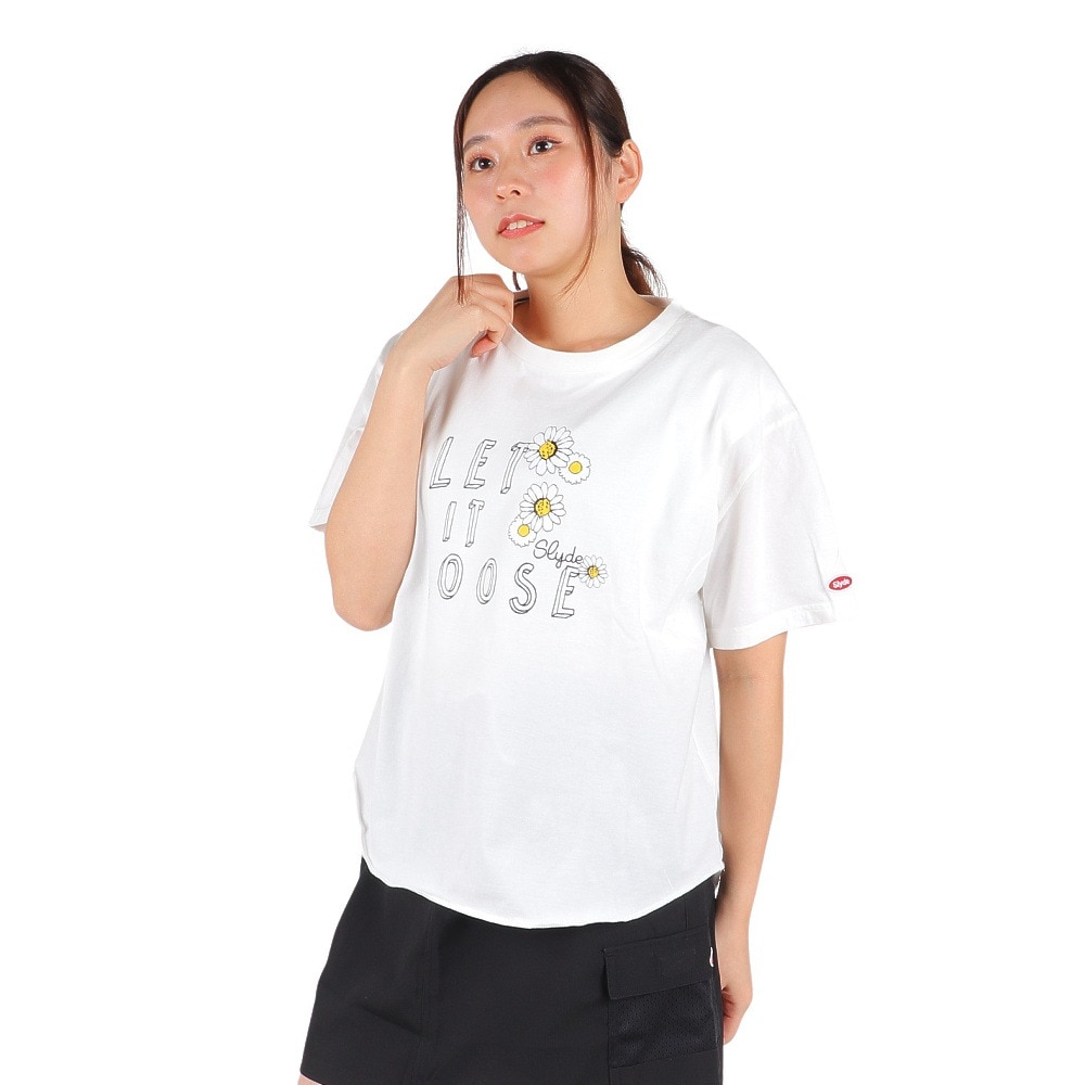 スライド（SLYDE）（レディース）半袖Tシャツ レディース SKATER プリント SL2023SSL-APP007WHT
