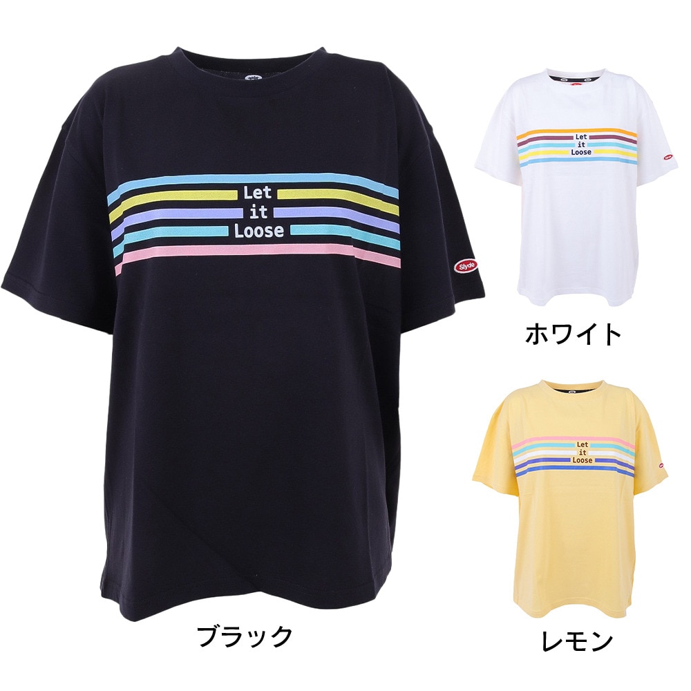 スライド（SLYDE）（レディース）半袖Tシャツ レディース マルチ ライン SL2023SSL-APP008LMN