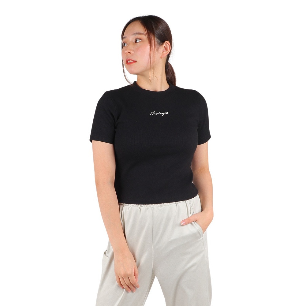 ハーレー（HURLEY）（レディース）半袖Tシャツ レディース RIB ニット WSS2320004-BLK