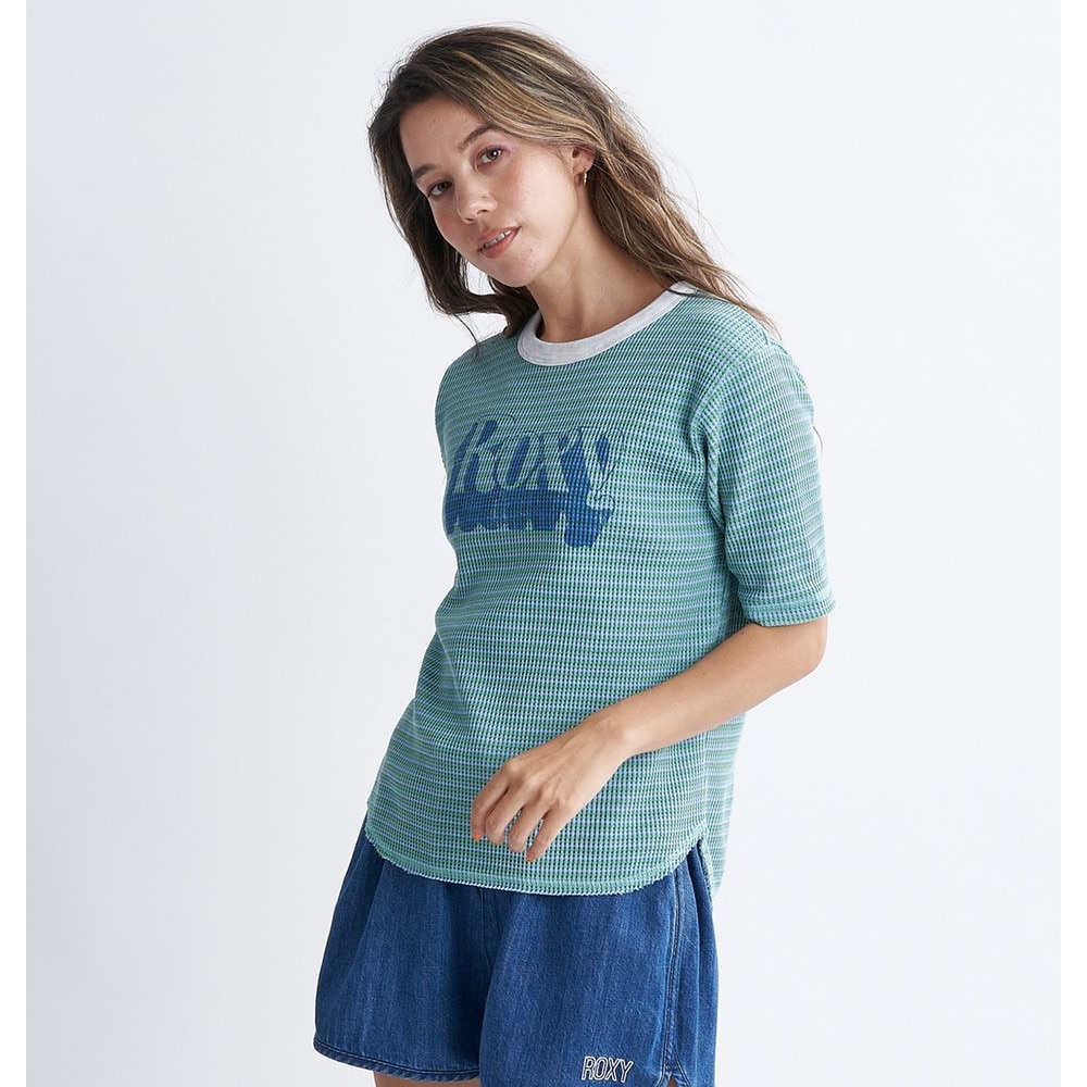 ロキシー（ROXY）（レディース）HUGGABLE ワッフル素材 半袖Tシャツ 24SPRST241076BBO