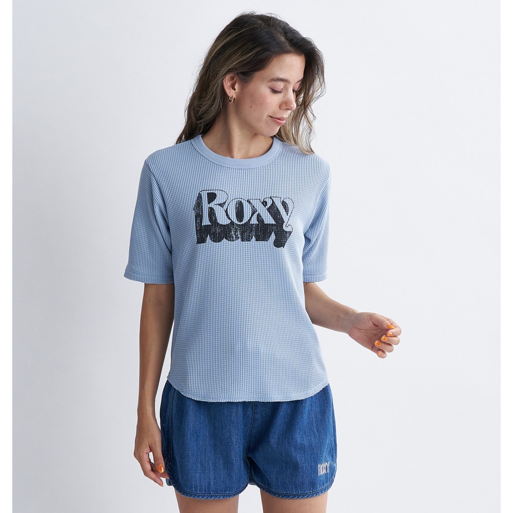 ロキシー（ROXY）（レディース）HUGGABLE ワッフル素材 半袖Tシャツ 24SPRST241076BGR