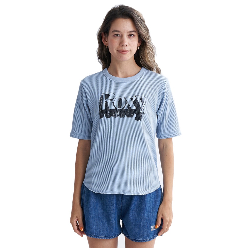 ロキシー（ROXY）（レディース）HUGGABLE ワッフル素材 半袖Tシャツ 24SPRST241076BGR
