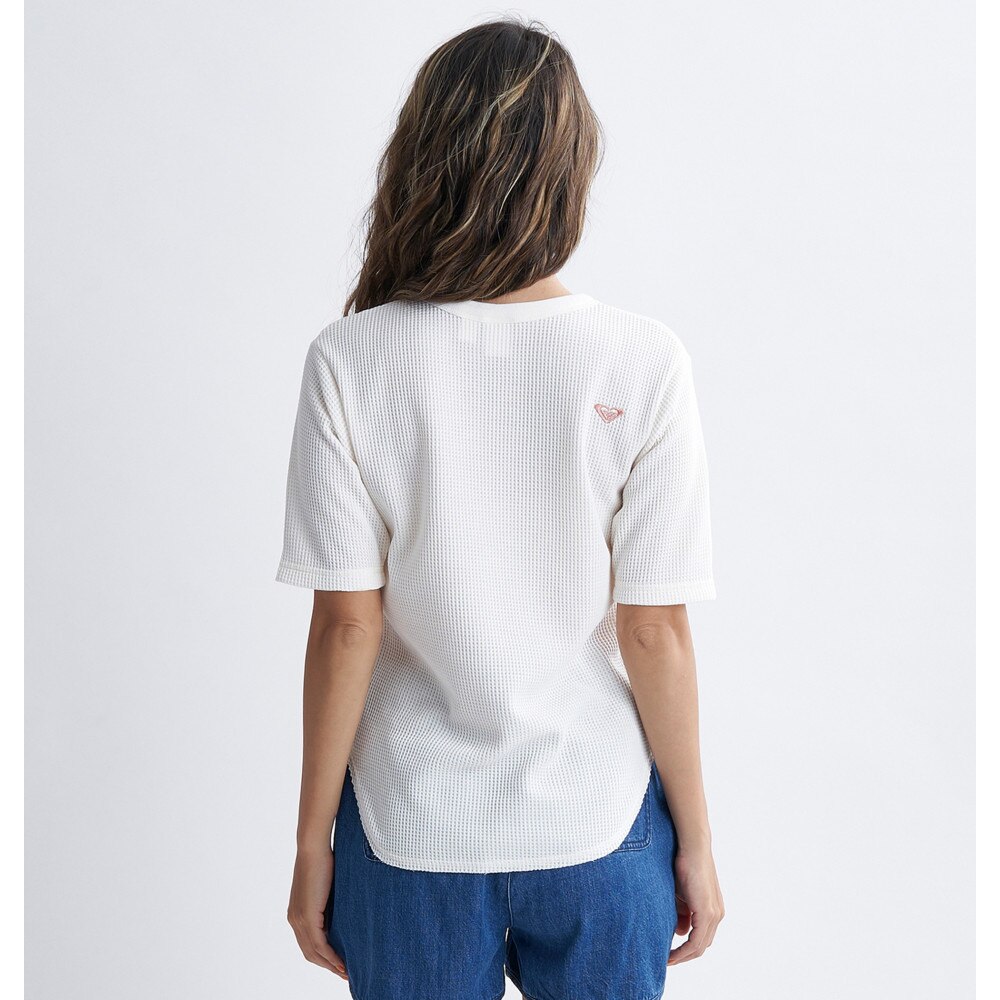 ロキシー（ROXY）（レディース）HUGGABLE ワッフル素材 半袖Tシャツ 24SPRST241076OWT