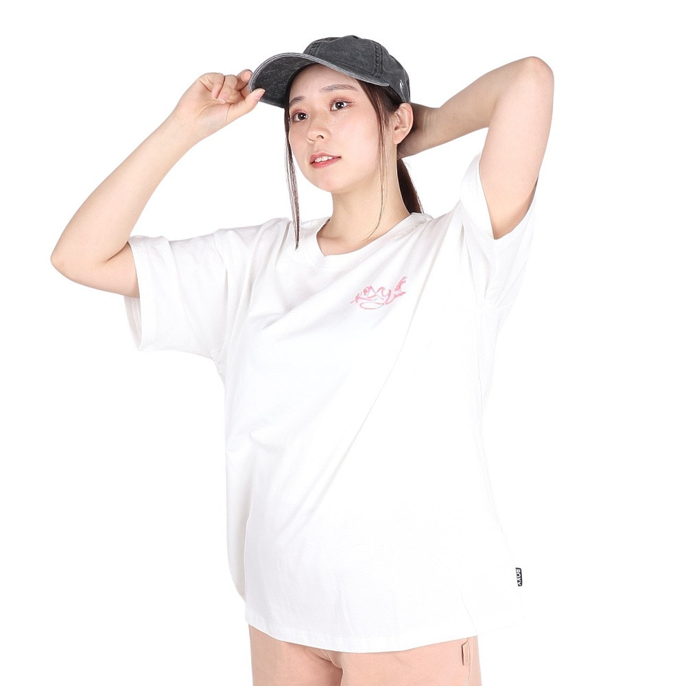 ロキシー（ROXY）（レディース）COLORFUL PALMTREE 半袖Tシャツ 24SPRST241603YWHT