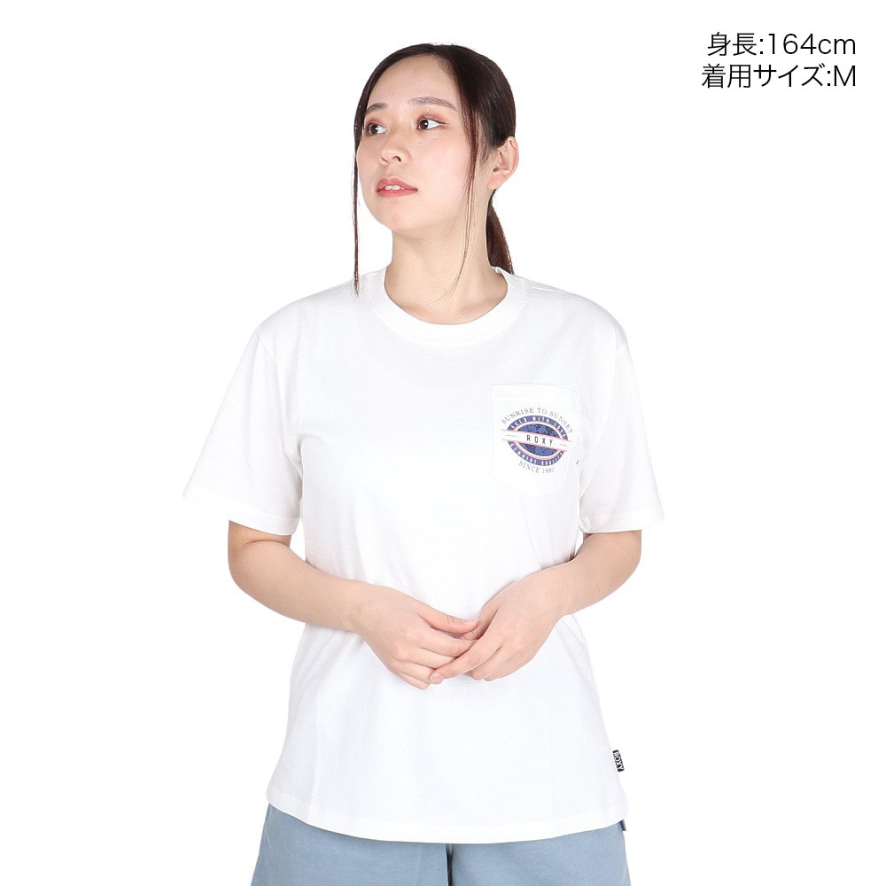 ロキシー（ROXY）（レディース）SUNRISE TO SUNSET 半袖Tシャツ 24SPRST241604YWHT