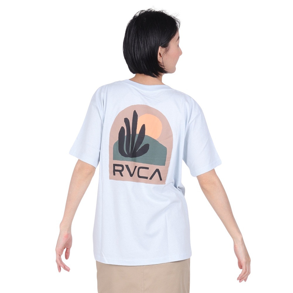 ルーカ（RVCA）（レディース）tシャツ 半袖 ブルー 青 サンセット ST 半袖Tシャツ BE043212 BES0