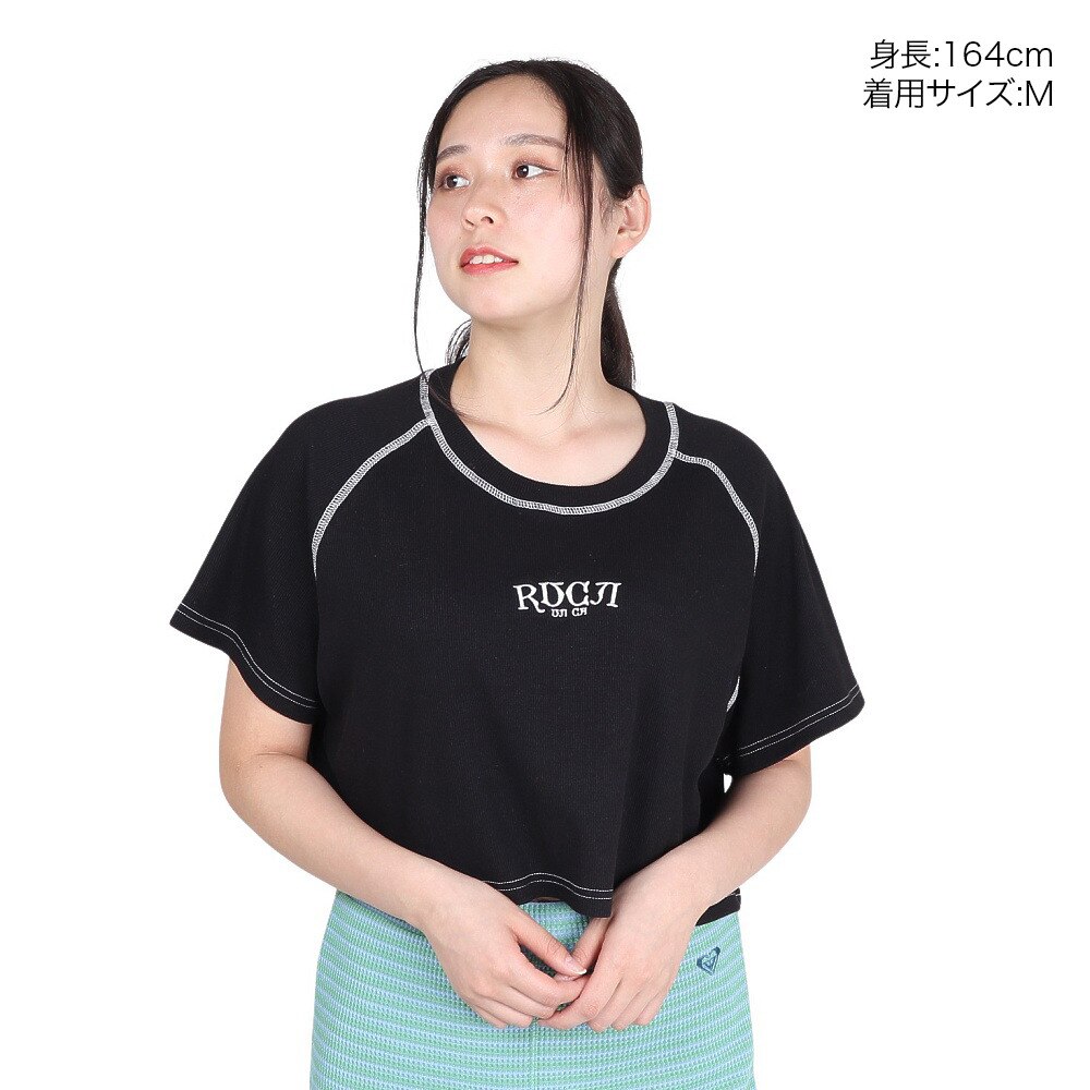 ルーカ（RVCA）（レディース）カラーステッチ 半袖Tシャツ BE043216 BLK