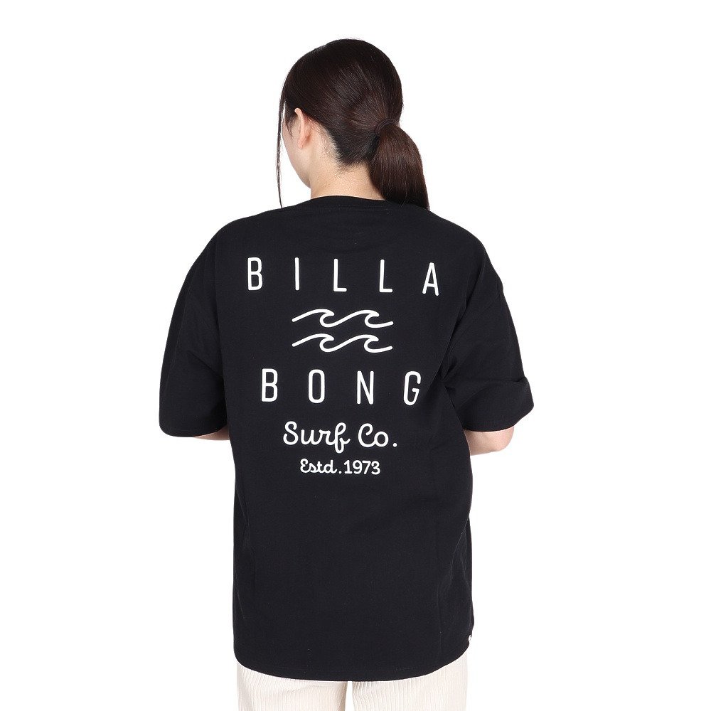 ビラボン（BILLABONG）（レディース）SOFT CLEAN ロゴ ルーズTシャツ BE013211 BLK