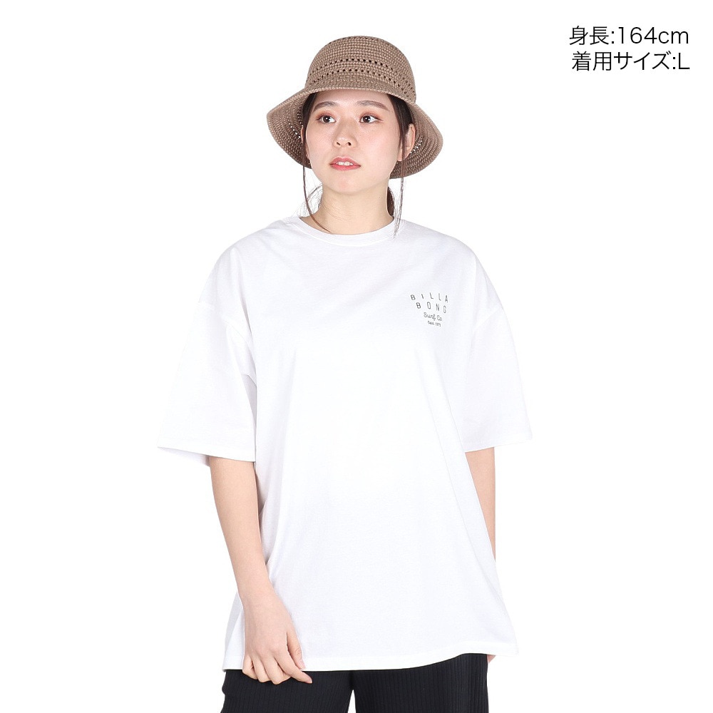 ビラボン（BILLABONG）（レディース）SOFT CLEAN ロゴ ルーズTシャツ BE013211 WHT