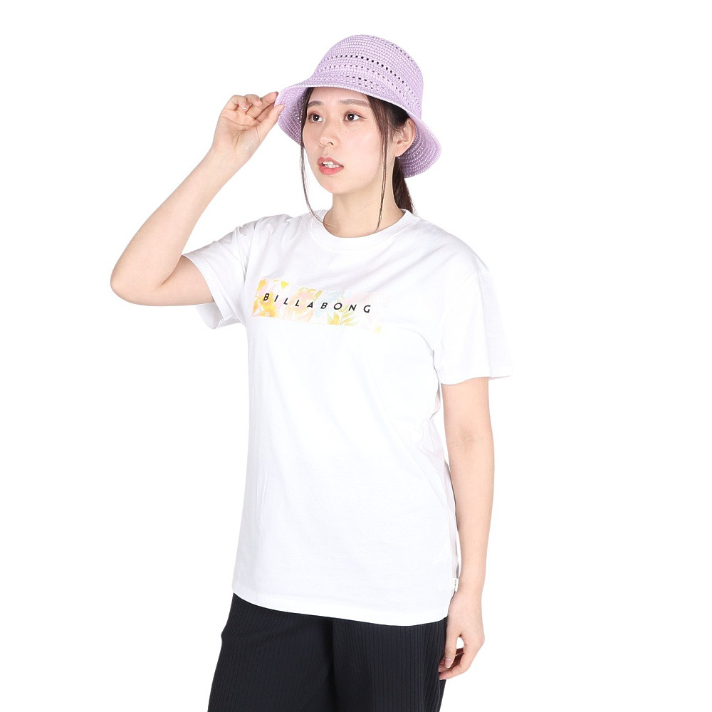 ビラボン（BILLABONG）（レディース）PATTERN ロゴTシャツ BE013221 WHT