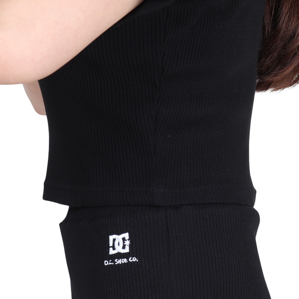 ディーシーシューズ（DC SHOES）（レディース）TELECO CROPPED ショートスリーブTシャツ 24SULST242303BLK