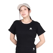 ディーシーシューズ（DC SHOES）（レディース）TELECO CROPPED ショートスリーブTシャツ 24SULST242303BLK