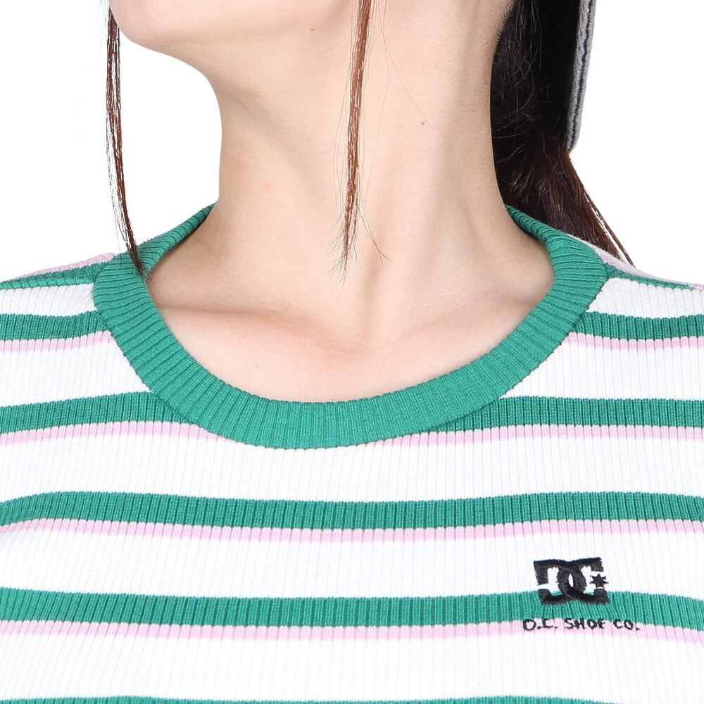 ディーシーシューズ（DC SHOES）（レディース）TELECO CROPPED ショートスリーブTシャツ 24SULST242303WHG