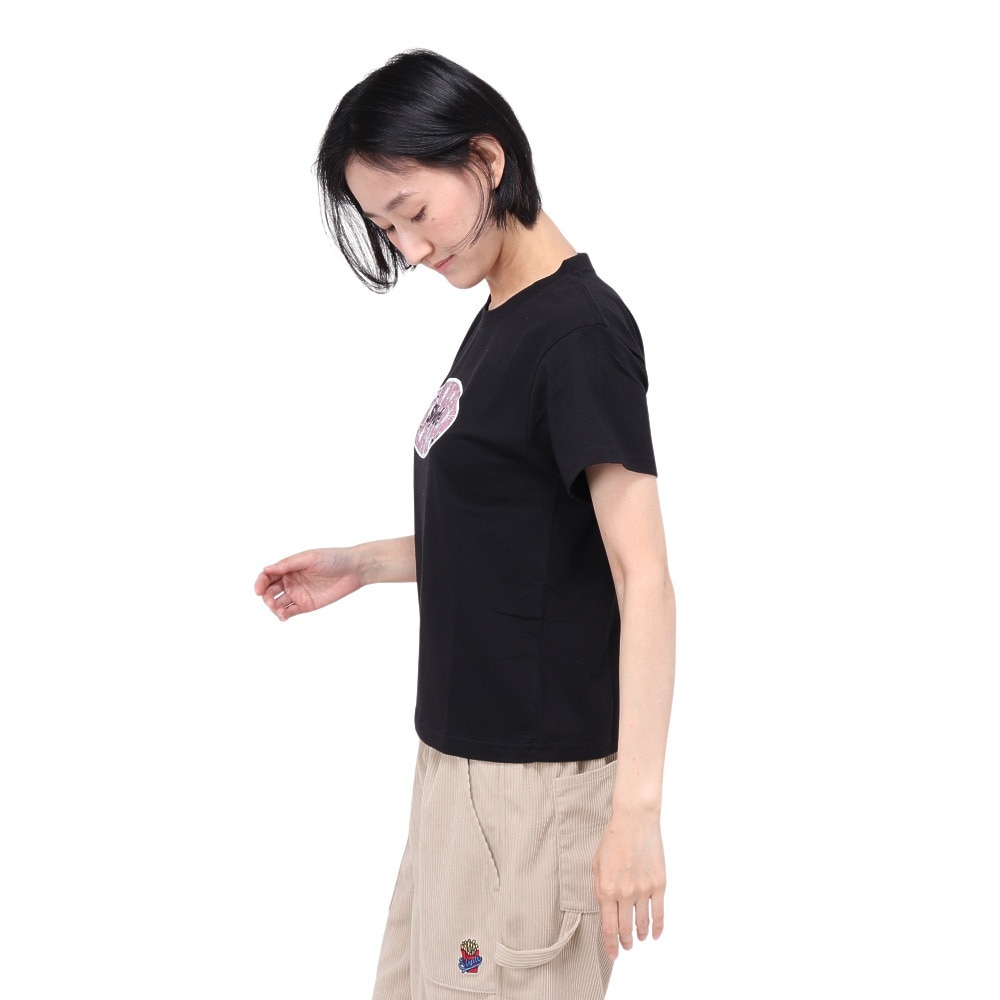スライド（SLYDE）（レディース）POPPY CIRCLE 半袖Tシャツ SL24SSL-APP001-BLK