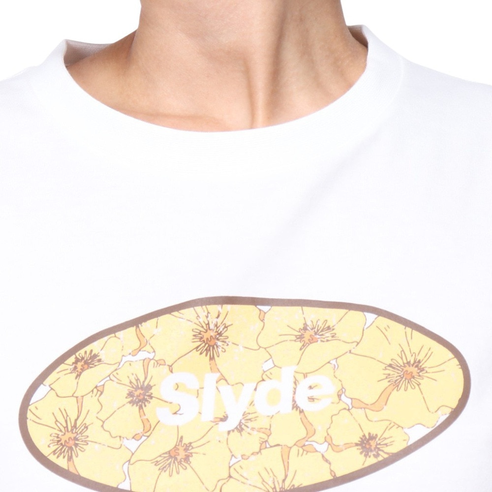 スライド（SLYDE）（レディース）POPPY CIRCLE 半袖Tシャツ SL24SSL-APP001-WHT