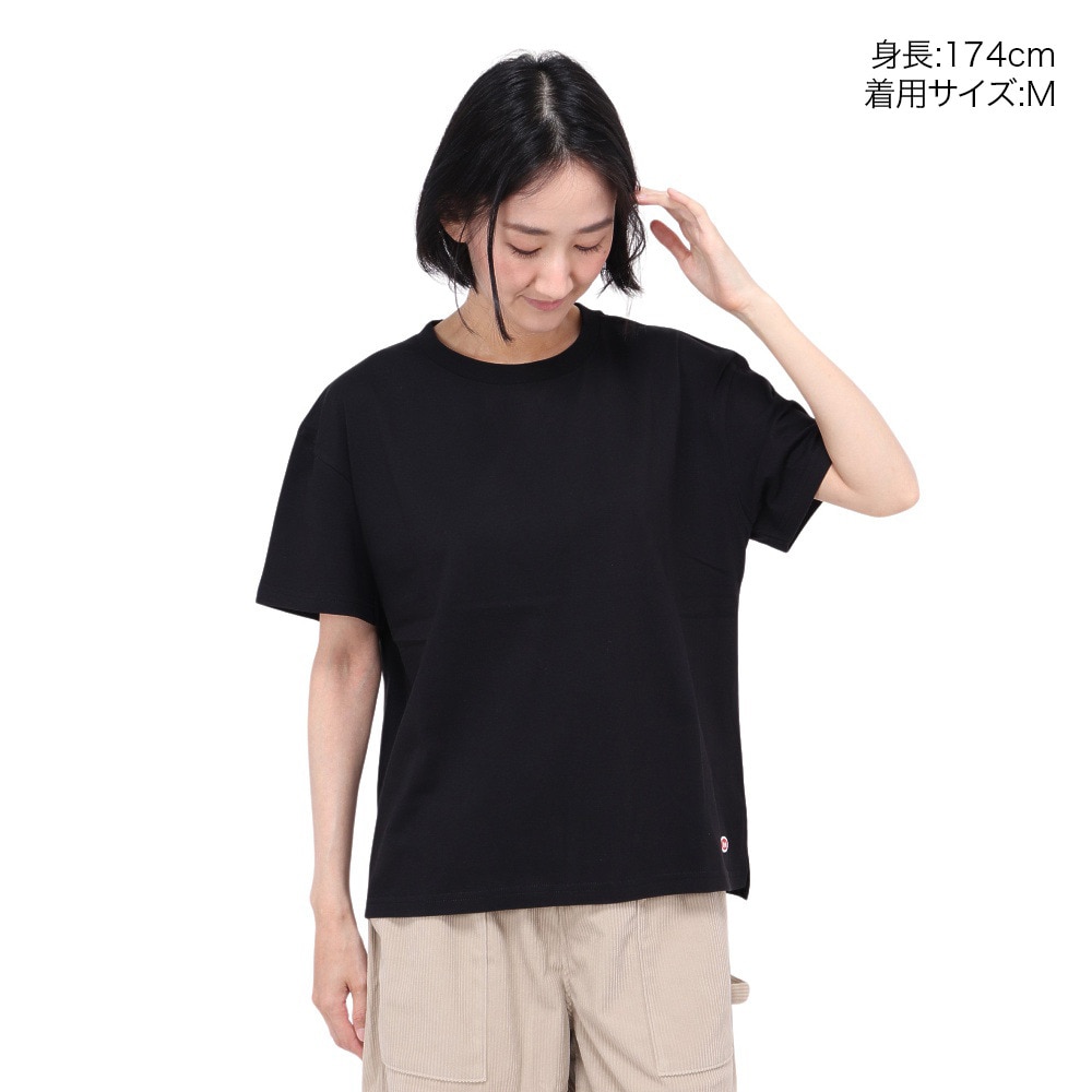スライド（SLYDE）（レディース）フラワー ボックス 半袖Tシャツ SL24SSL-APP004-BLK