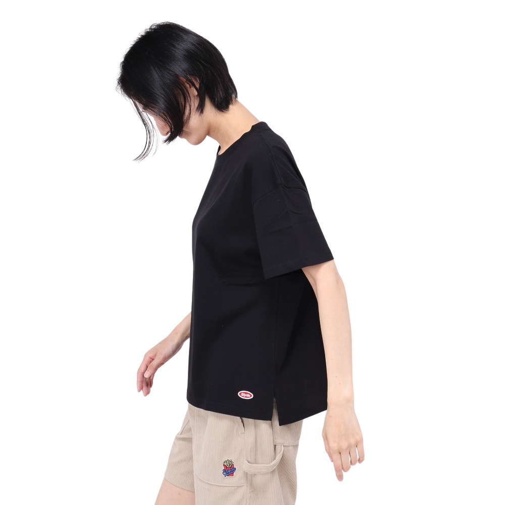スライド（SLYDE）（レディース）フラワー ボックス 半袖Tシャツ SL24SSL-APP004-BLK