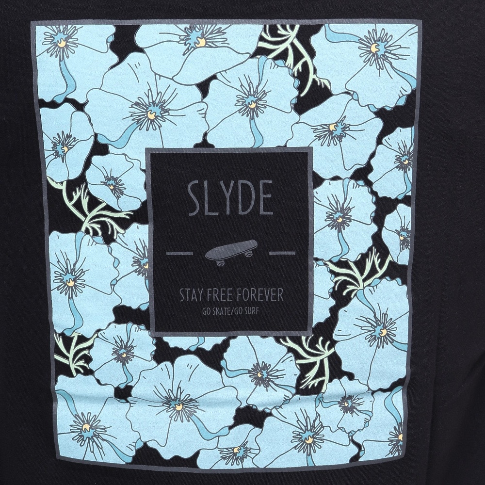 スライド（SLYDE）（レディース）フラワー ボックス 半袖Tシャツ SL24SSL-APP004-BLK