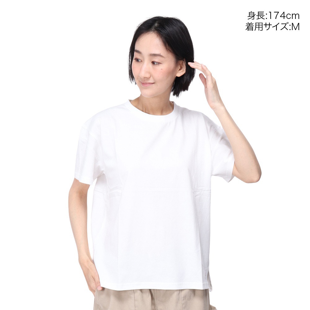 スライド（SLYDE）（レディース）フラワー ボックス 半袖Tシャツ SL24SSL-APP004-WHT