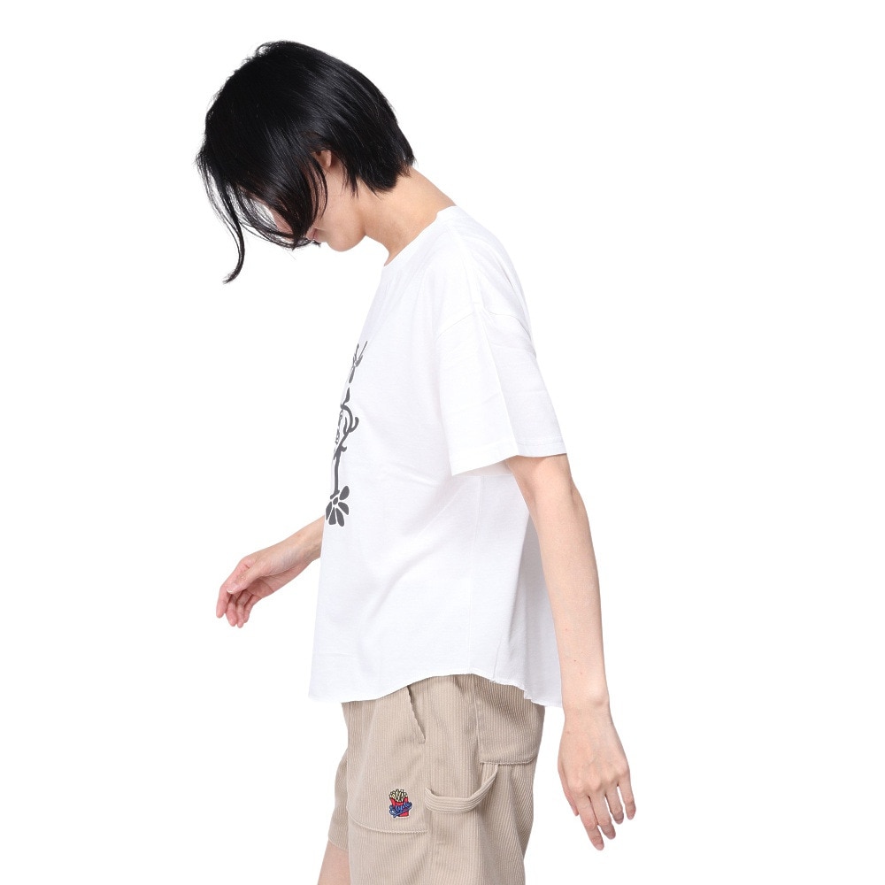 スライド（SLYDE）（レディース）メッセージ プリント 半袖Tシャツ SL24SSL-APP005-WHT