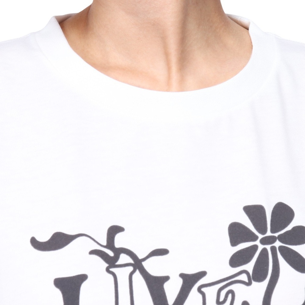 スライド（SLYDE）（レディース）メッセージ プリント 半袖Tシャツ SL24SSL-APP005-WHT