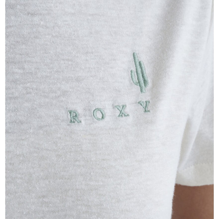 ロキシー（ROXY）（レディース）SIMPLY CACTUS 刺しゅうワンポント 半袖Tシャツ 24SURST242031OWT