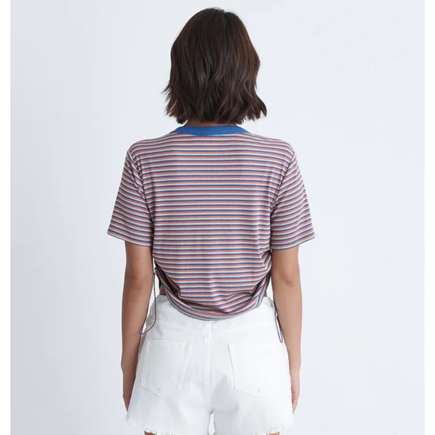 ロキシー（ROXY）（レディース）ショート丈 ワンポイント OCEANO 半袖 リブTシャツ 24SURST242034MUL