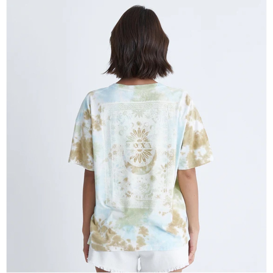 ロキシー（ROXY）（レディース）タイダイ柄 PAPER MOON オーバーサイズ 半袖Tシャツ 24SURST242037MLT