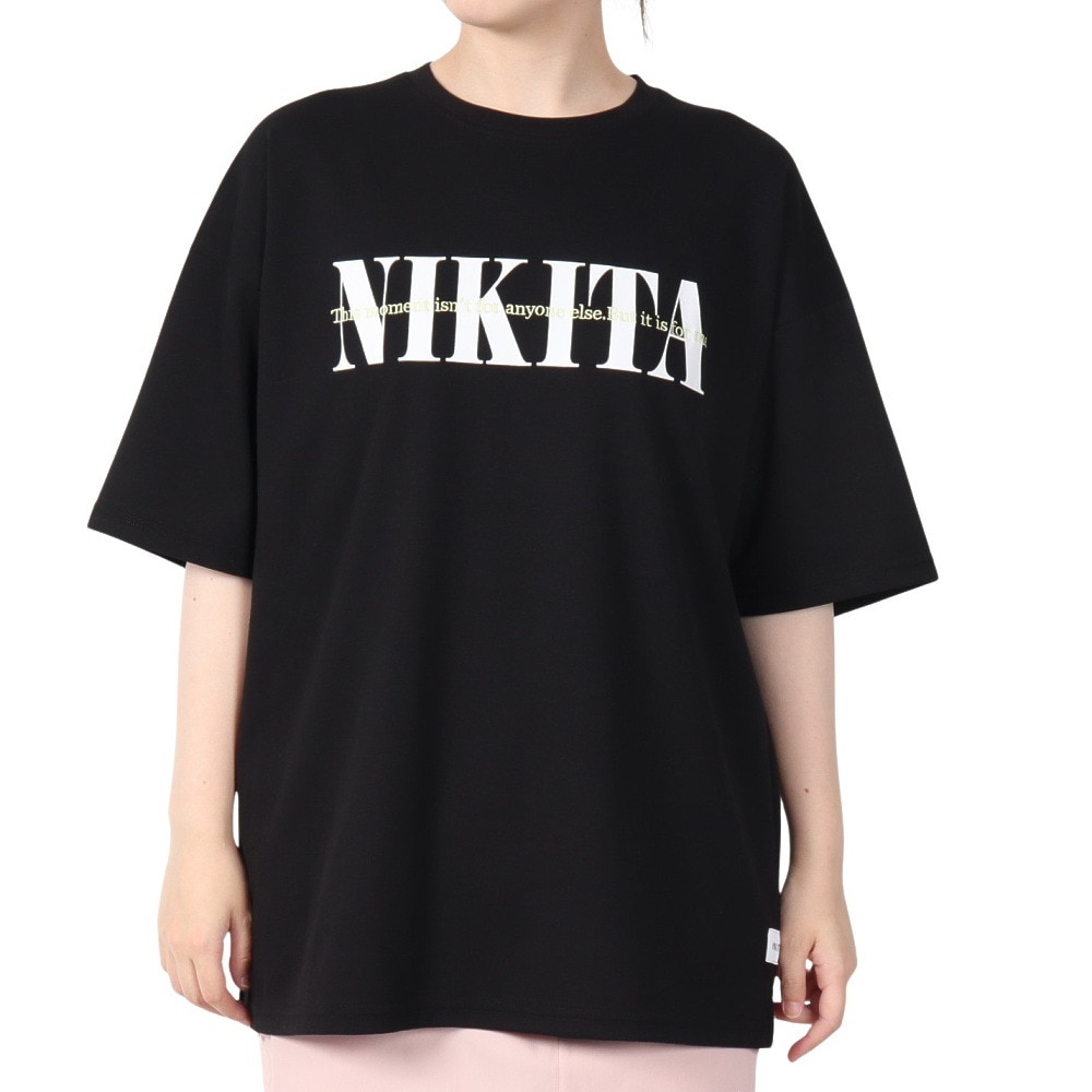 ニキータ（NIKITA）（レディース）QD オーバーサイズド 半袖 Tシャツ NKT24SS005-BLK