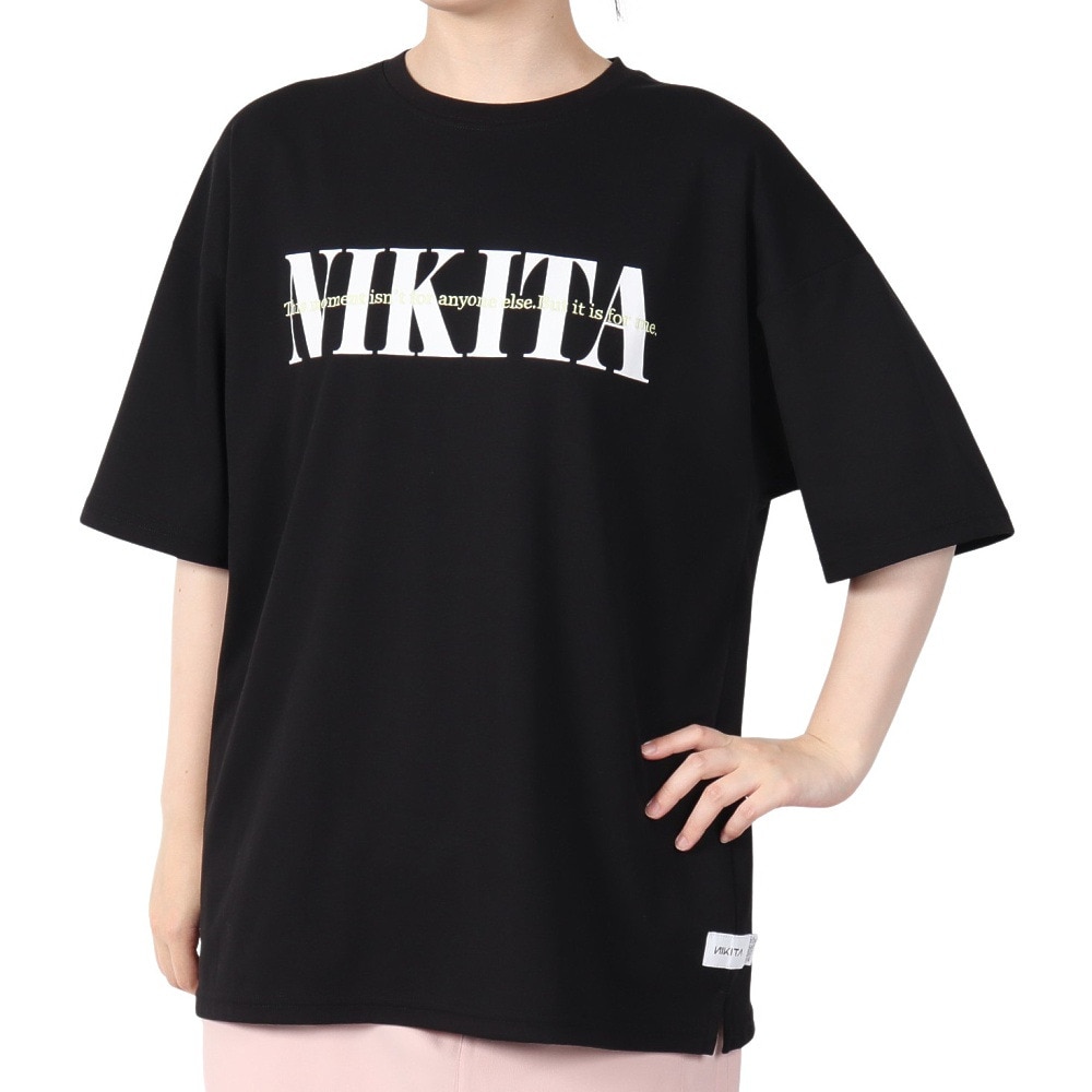 ニキータ（NIKITA）（レディース）QD オーバーサイズド 半袖 Tシャツ NKT24SS005-BLK