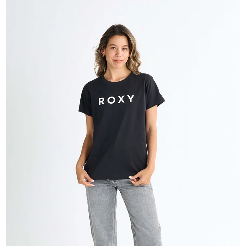 ロキシー（ROXY）（レディース）SPORTS 半袖Tシャツ ロゴ 25SPRST251098BLK