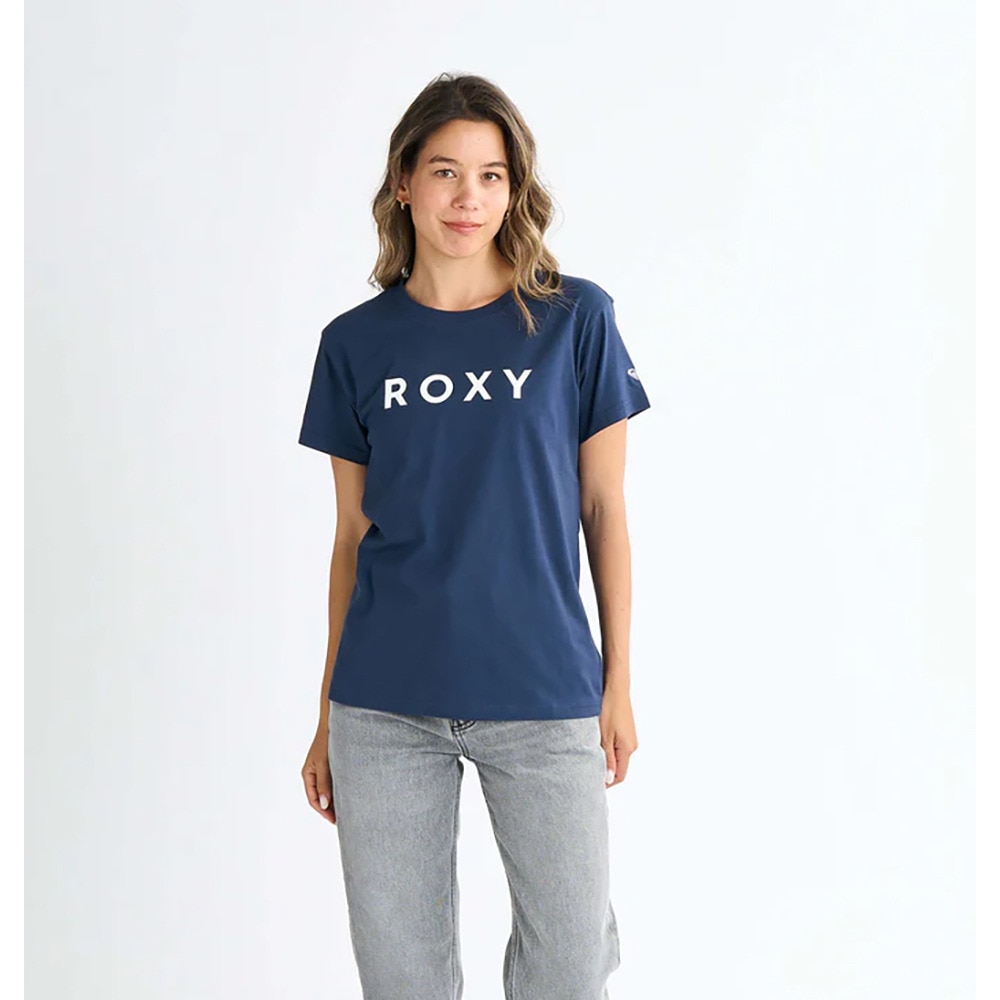 ロキシー（ROXY）（レディース）SPORTS 半袖Tシャツ ロゴ 25SPRST251098NVY
